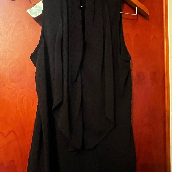 Daniel Rainn Adonis Halter Blouse Black Polka Dot Ruffle Collar Sz XS Women - Picture 3 of 8